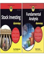 Bộ Sách Stock Investing for dummies và Fundamental Analysis for dummies 2nd